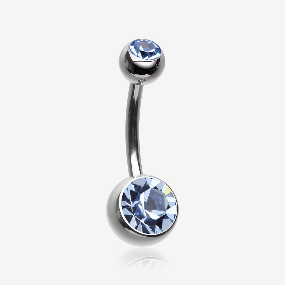 2Piece Free Shipping Single Gem Ball Belly Ring, body piercing Jewelry  Belly Button Rings Navel Ring Jewelry - AliExpress